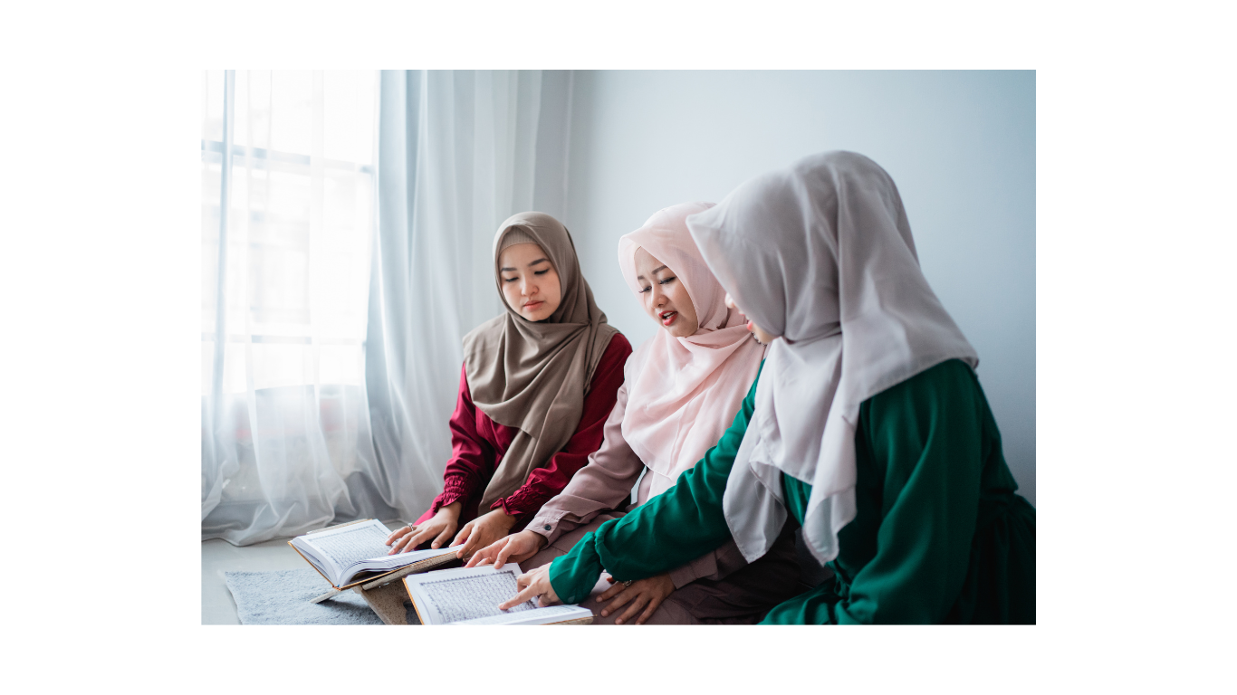 students learning in group