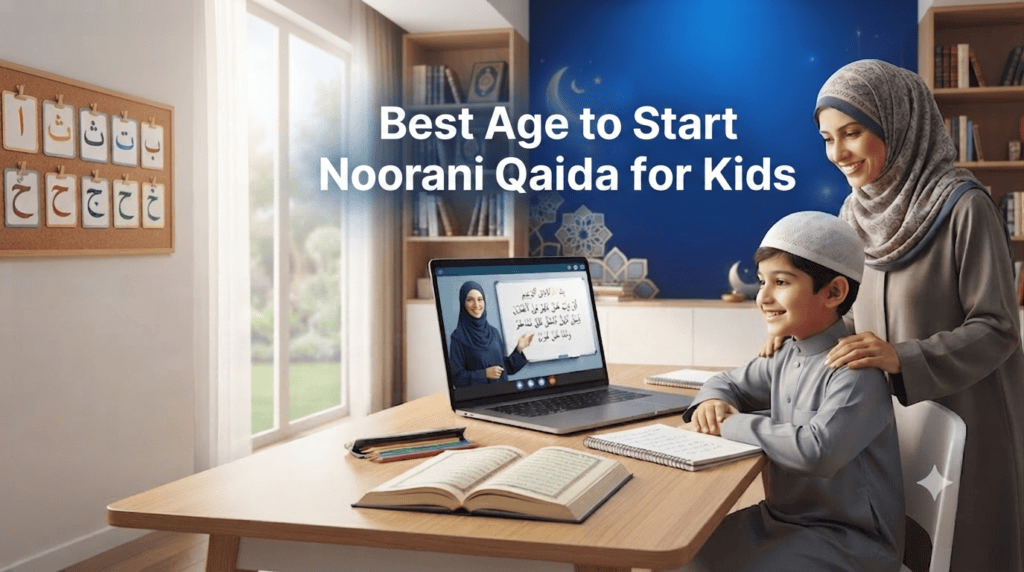 Best age to start Noorani Qaida for kids in an online Quran class