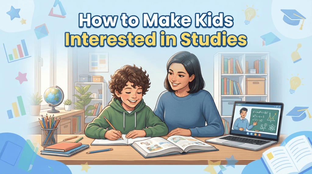 Engaged child enjoying interactive online learning and studying